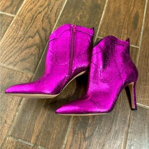 Metallic Pink Booties